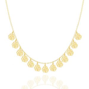 گردنبند گل رز کد N-116