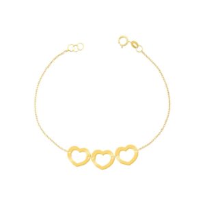 دستبند طلا قلب کد B-108